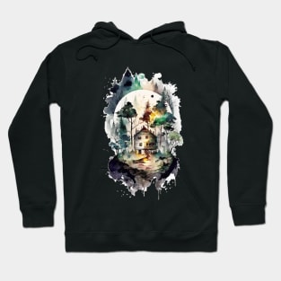 Cozy forest house surrounded with trees 4 Hoodie